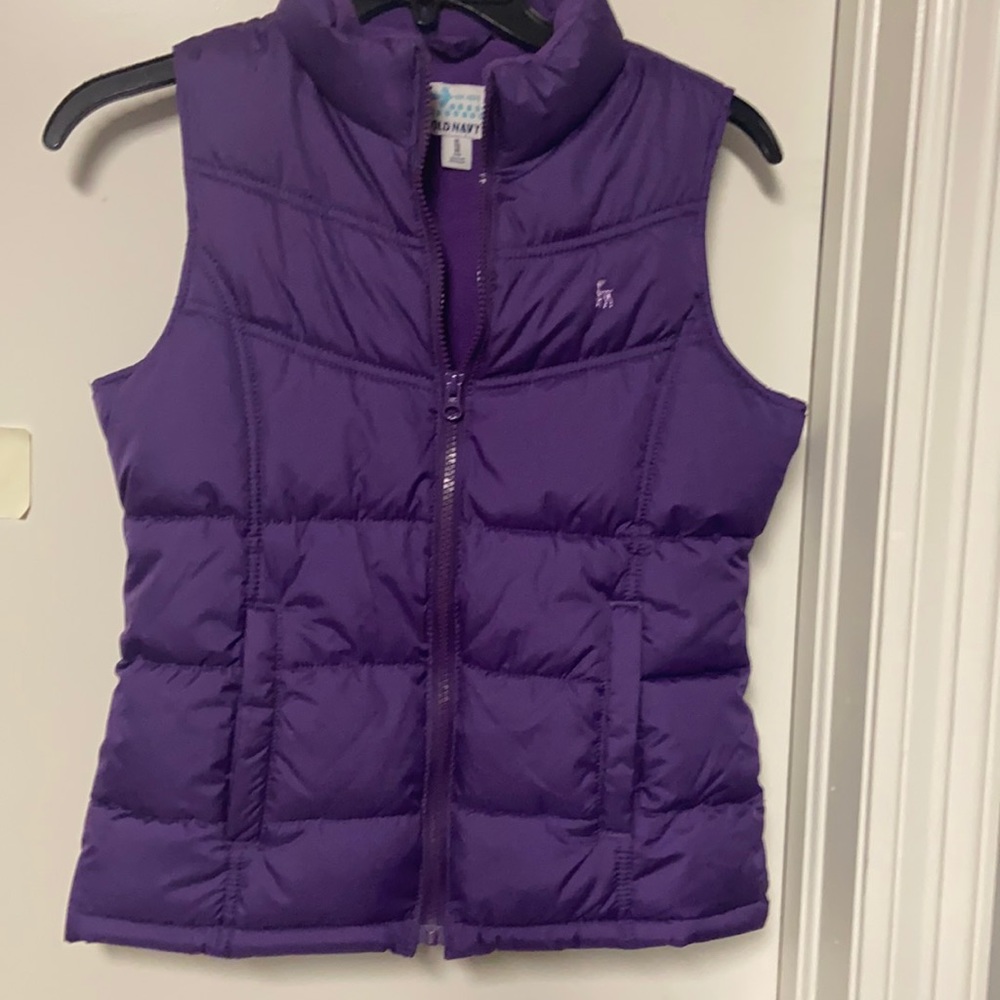 Old Navy Purple Down Vest Girls sz XL 16 nwot